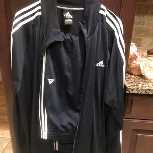 Adidas Track Suit Navy Blue with white